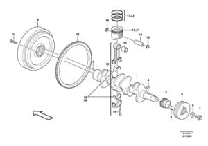 China VOE15102066 Crankshaft Volvo.Heavy parts MC70B wholesale