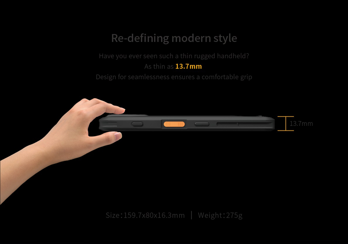 Long Working Hours 5.7 Inch Rugged Handheld Pda Scanner with 3.8v/5000mah Battery