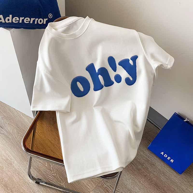 Men's T Shirt with 3d Puff Print and Custom Logo in Heavy Weight 100% Cotton Fabric