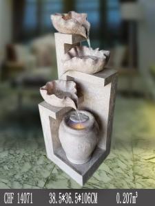 China Outdoor Three Lotus Waterfall Garden Feature wholesale