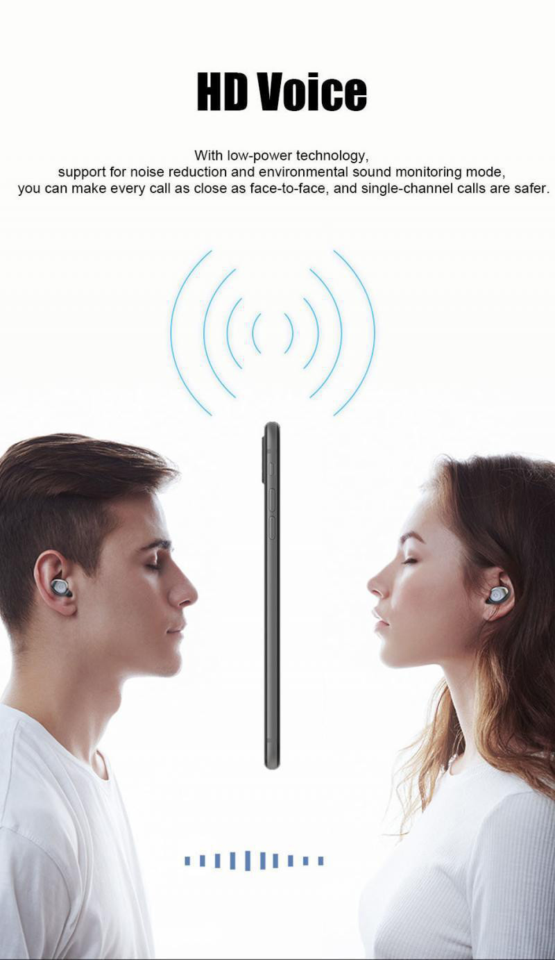 HSP Android Wireless Earphones A2DP With Mic Smart Touch CVC8.0