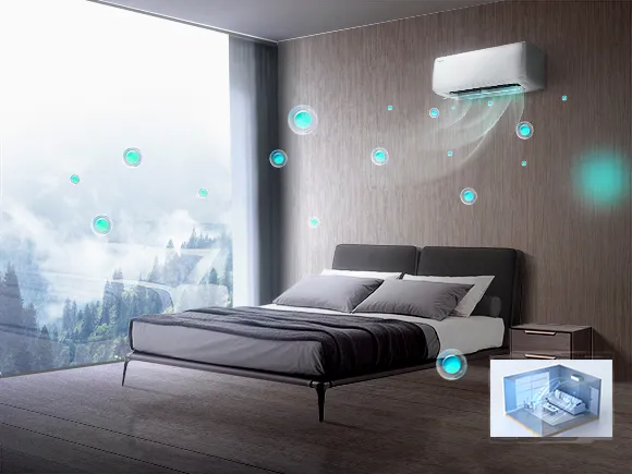 Fresh air circulation system in Hisense air conditioner