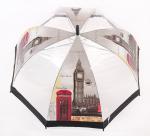 Popular Beard Picture Printing Transparent Rain Umbrella Metal Shaft Ribs