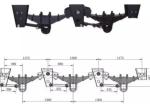 Black 8mm Independent Suspension Trailer Axles 70MM Hole Q235