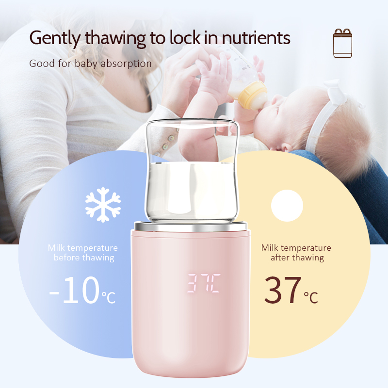 Fast Heating Smart Baby Bottle Usb Milk Bottle Warmer Portable Thermal Bottle Warmer 8800mah