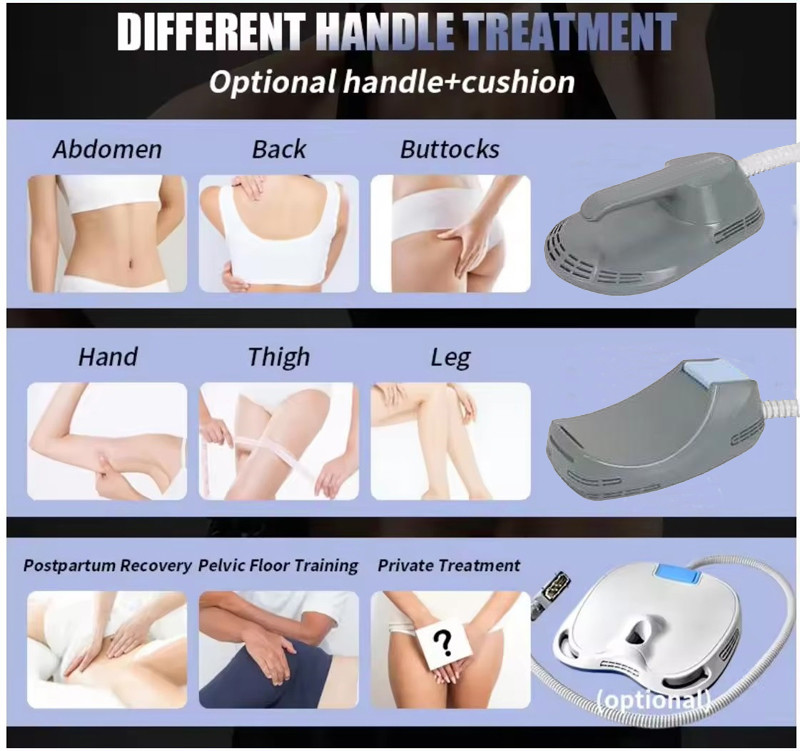Portable 4 Handles with RF Fat Burning Muscle Building Emslim Mini Body Sculpting EMS Butt Lifting Machine with RF