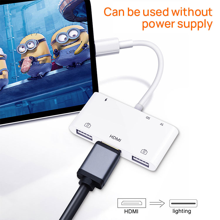 6 In 1 OEM Multifunction USB OTG Cable Adapter For iphone