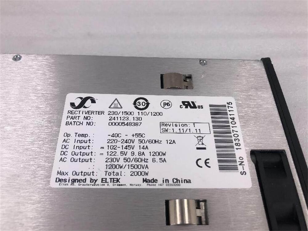 Eltek Rectiverter 230V 1500VA 110V 1200W 241123.130