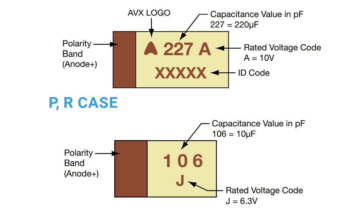 TAJC107K016RNJ Passive Components Capacitors SMD Tantalum Capacitors AVX 100UF 107K 16V