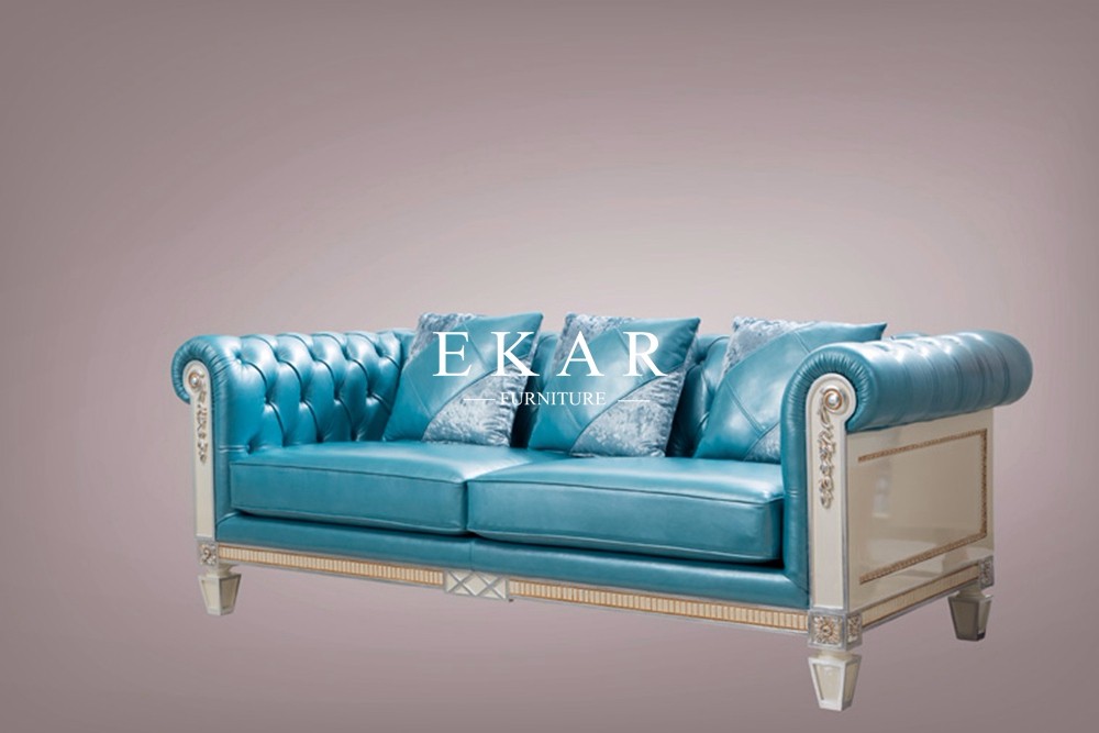 Spanish Style Wooden Design Royal Furniture Sofa Set FLN-M-SF201
