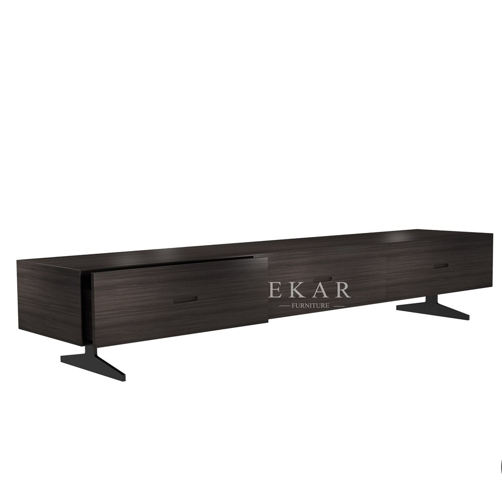 Simple Design Cabinet Living Room Ash Wood Tv Stand With 3 Drawer