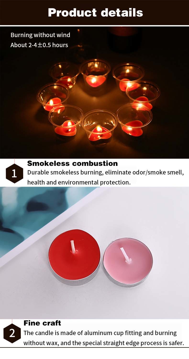 Hot Multi-Style Smokeless White Tea Light Candle For Home Decoration