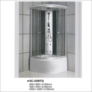 China Quadrant Sliding Glass Steam Shower Cabin Curved Shaped Multi - Functional wholesale