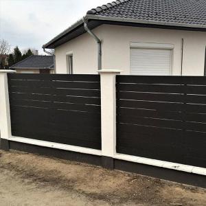 China Villa WPC Fence Panels Security Composite Plastic Wood Fence Boards wholesale
