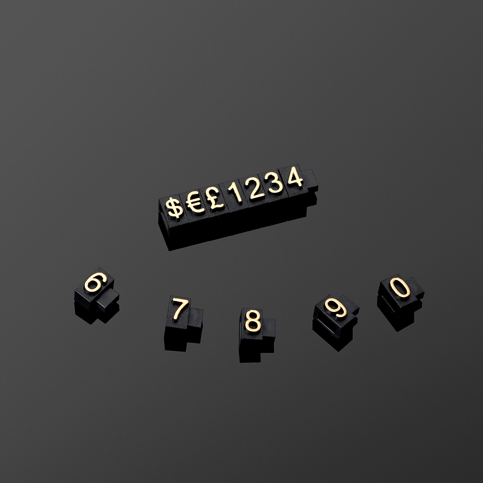 5*3mm Flat Relief Digital Price Tag 170pcs per pack for jewellery watch