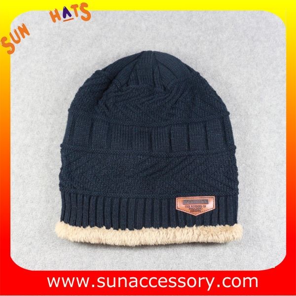 AK17018 Sun Accessory advertising winter knitted beanie hats for mens,Logo can be added