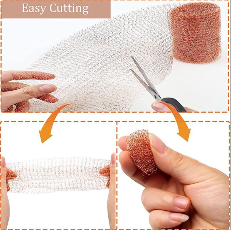 40 Mesh Pure Copper Wire Mesh Screen Roll Customized Hole Size