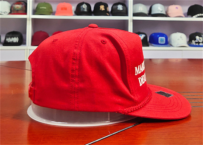 ACE Custom Unisex Cool Cap Custom Closure Buckle Flat Embroidery Logo Red Design Trimming Baseball Snapback Cap