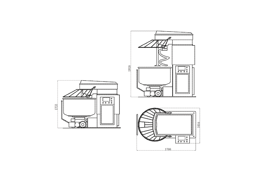 VFM-125ST Commercial Automatic Flour Mixer Machine for Bread Dough