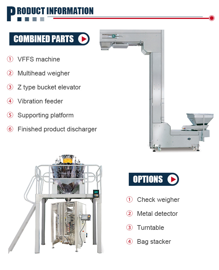 High Accuracy Vertical Form-Fill Auto Bags Pouch Seal Machine For Food Packing