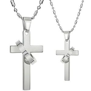 China New Fashion Tagor Jewelry 316L Stainless Steel couple Pendant Necklace TYGN323 wholesale