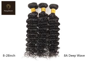 China Single Drawn 8a Natural Peruvian Deep Wave Hair Bundles 8inch wholesale