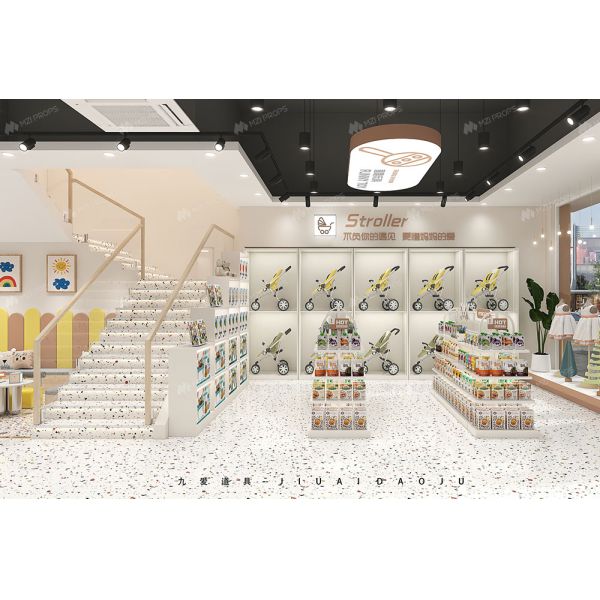 BBC001 Modern Minimalist Style baby shop shelves baby clothes shop decoration for baby store furniture