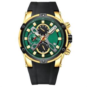 China Men'S Casual Alloy Quartz Sport Watches Multifunctional Chrono Silicone 3ATM wholesale
