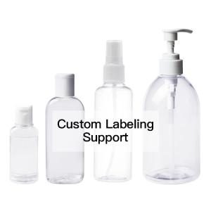 China 60ml Flip Cap Small Sanitizer Bottles / Clear Hand Sanitizer Bottles wholesale