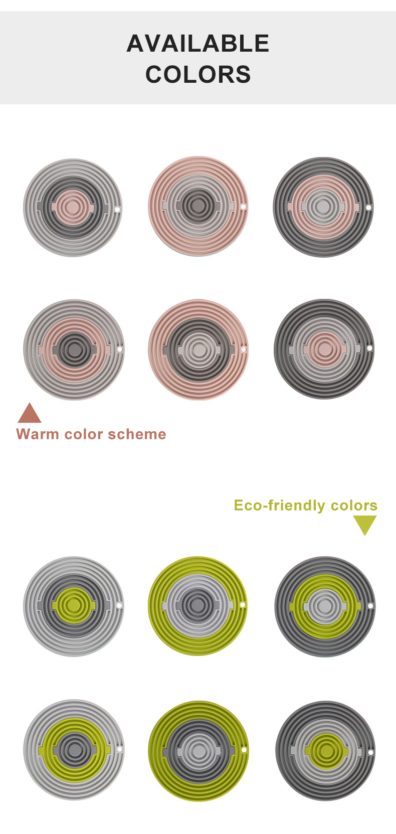Customised Waterproof Easy To Clean Silicone Placemats And Coasters Silicone Insulation Pad