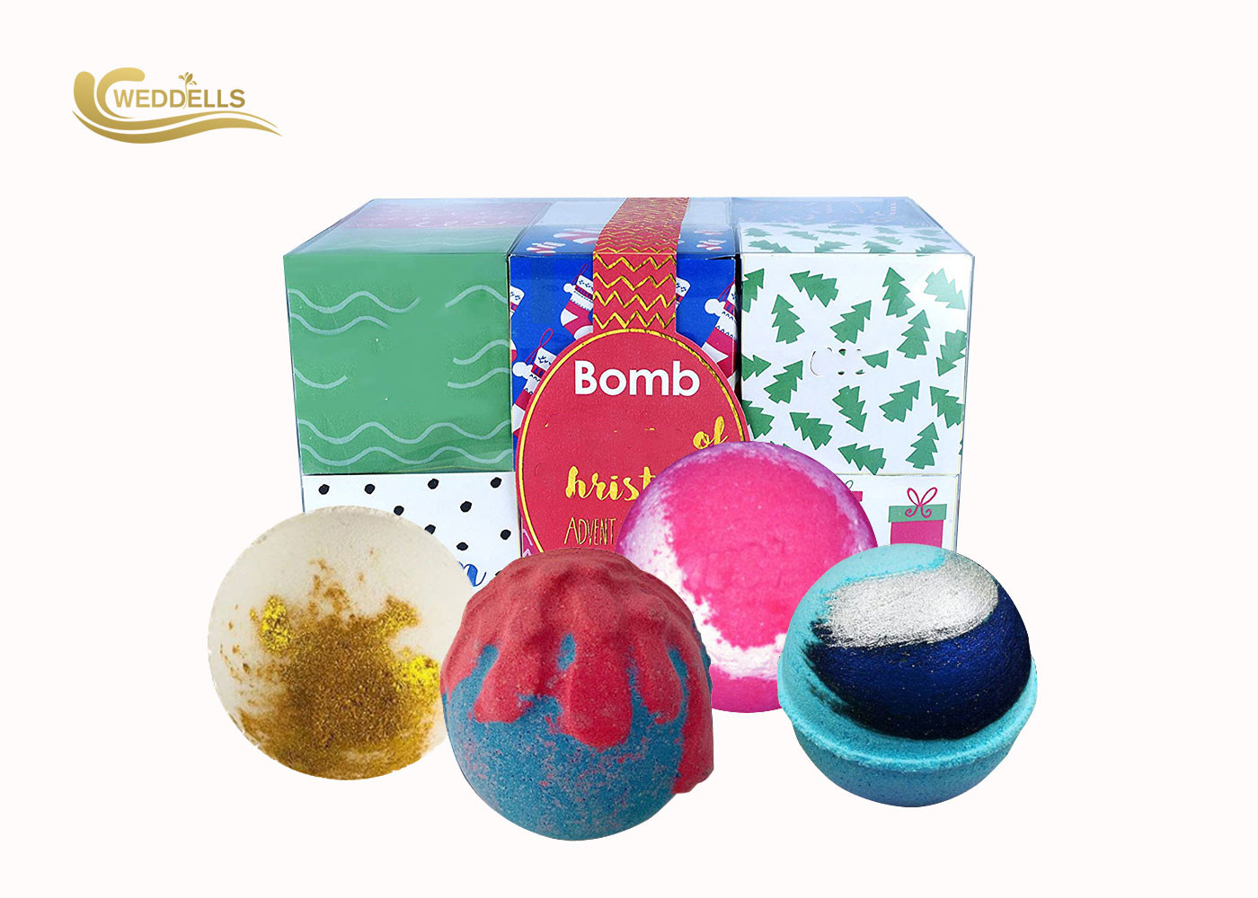 Promotion Gift Girls Bath Bomb Set , Pretty Bath Bombs For Body Relaxing