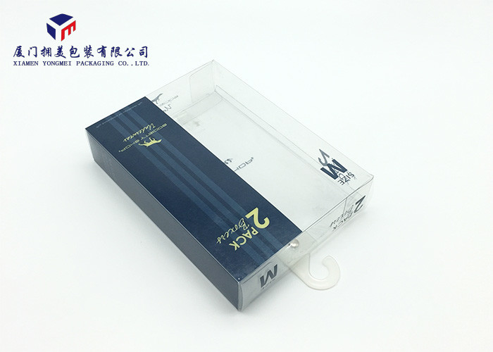 PET Plastic Box Rectangle Shape Customized Printing Plastic Box For Underwear