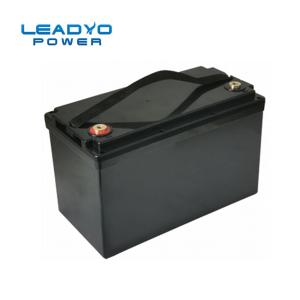 China Leadyo Smart BMS Lifepo4 Battery 12V 100ah 1280Wh Black Screwable ABS Case wholesale