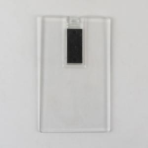 China Transparent Plastic Material Credit Card USB Sticks 2.0 128GB 64GB 15MB/S wholesale