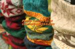 girl deer snowflake jacquard knit boot socks wood feel casual wool acrylic,