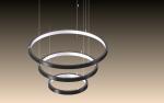 CR1200X75mm 3 Ring Led Pendant Light 5800lm Circle Pendant Lamp