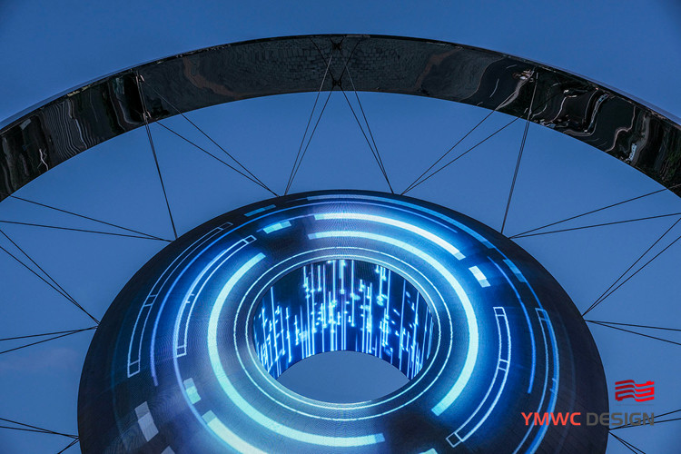 Stainless Steel Large Photoelectric Interactive Device for City Park Sculpture Square