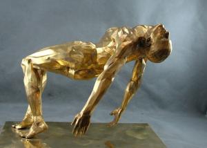 China Modern Bronze Sculpture, Bronze Man Sculpture Gold Finished wholesale