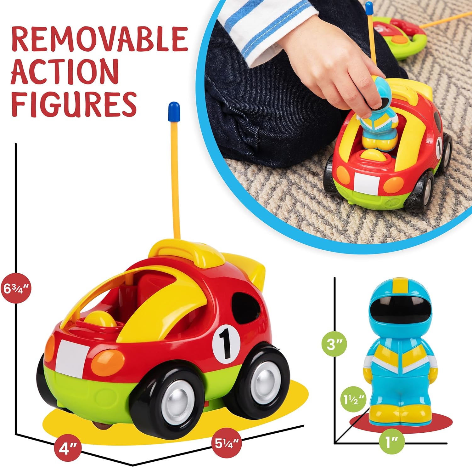Cartoon Remote Control Police Car and Race Car Toys for Kids 18 Months Other Features
