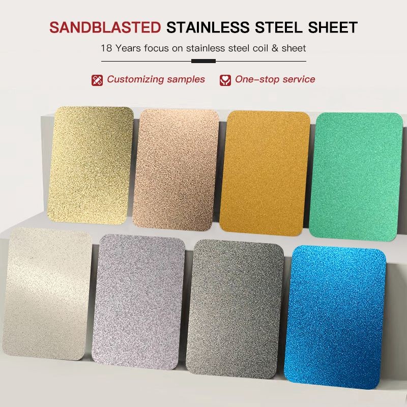 inox 304 0.5mm Anti-Fingerprint Finish PVD Black Coating On Sandblasted Stainless Steel Sheet