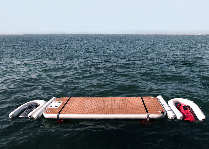 White Grain Motor Boat Station Jetski C Shape Jet Ski Floating Dock Inflatable Floating Jet Ski C Dock For Yacht