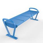 Outdoor Powder Coating 1250mm Steel Garden Benches