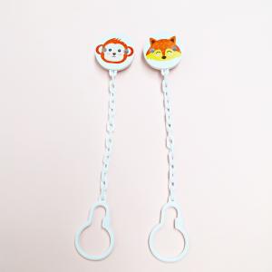 China Cute Animal PP Pacifier Safety Chain Silicone Baby Soother wholesale