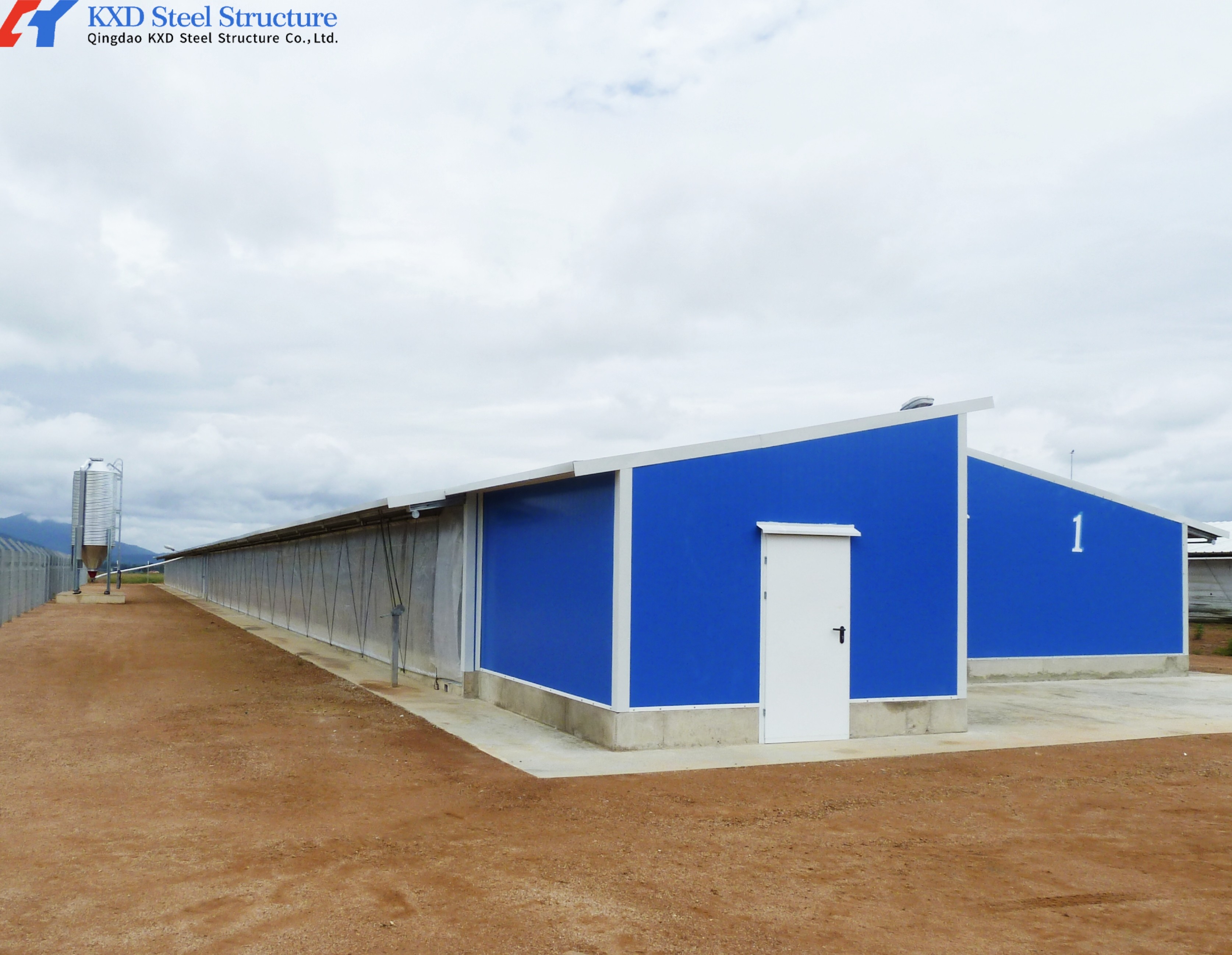 Silo Galvanized Poultry House Equipment Automatic Broiler Chicken Poultry Farm