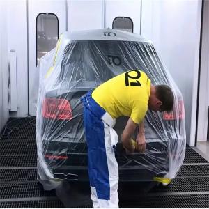 China Customized Logo Pre Taped Masking Film Transparent Automotive Masking Film For Painting wholesale