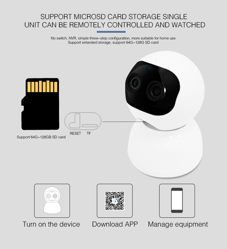 5V 2A 15m Binocular lens 4k Surveillance Camera Night Vision