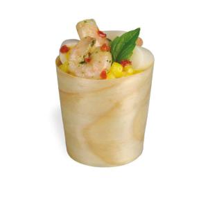 China Eco Friendly Pine Wooden Mini Disposable Trifle Cups For Food Dessert 4.5cm wholesale