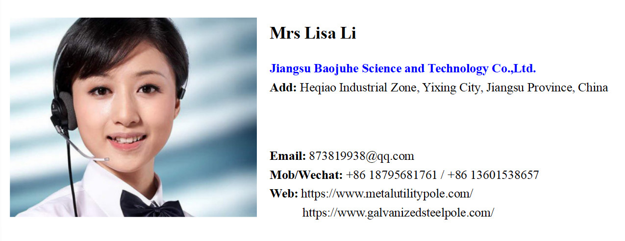 Octagonal Zinc Galvanized Street Lighting Pole with Base Plate street light columns