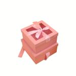 Candy Gift Box Wedding Pink with Clear Lid Handle