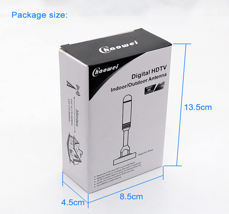 240MHz 5dBi Digital TV Antenna DTMB DVB-T ISDB ATSC High Gain Magnetic Base Omni Directional